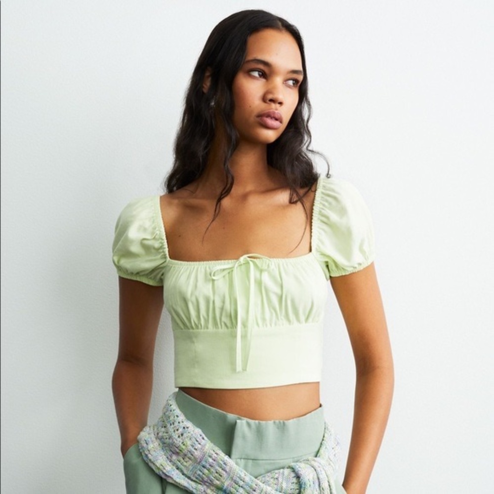 ZARA LIME GREEN TOP